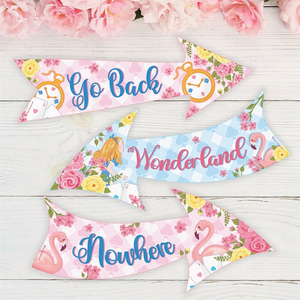 Dreamy Alice In Wonderland Party Signs