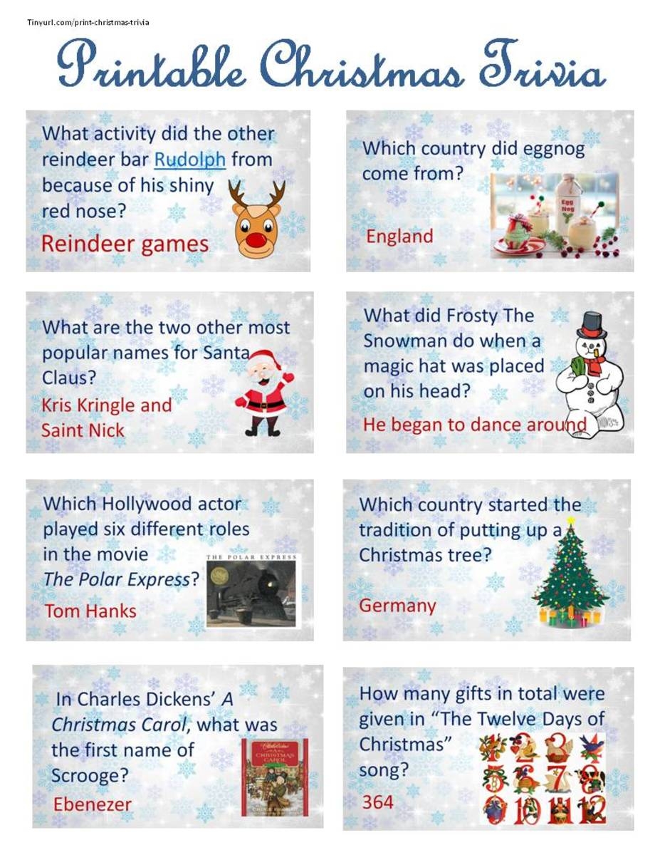 Easy Christmas Trivia Printable Cards And Slideshow HubPages