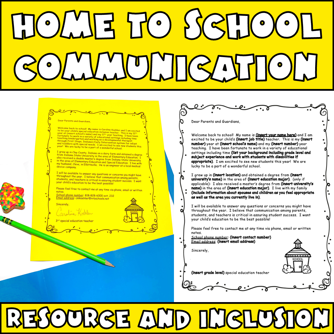 Editable Welcome To School Letter Parent Welcome Letter Special Education Caroline Koehler At Celavora Education