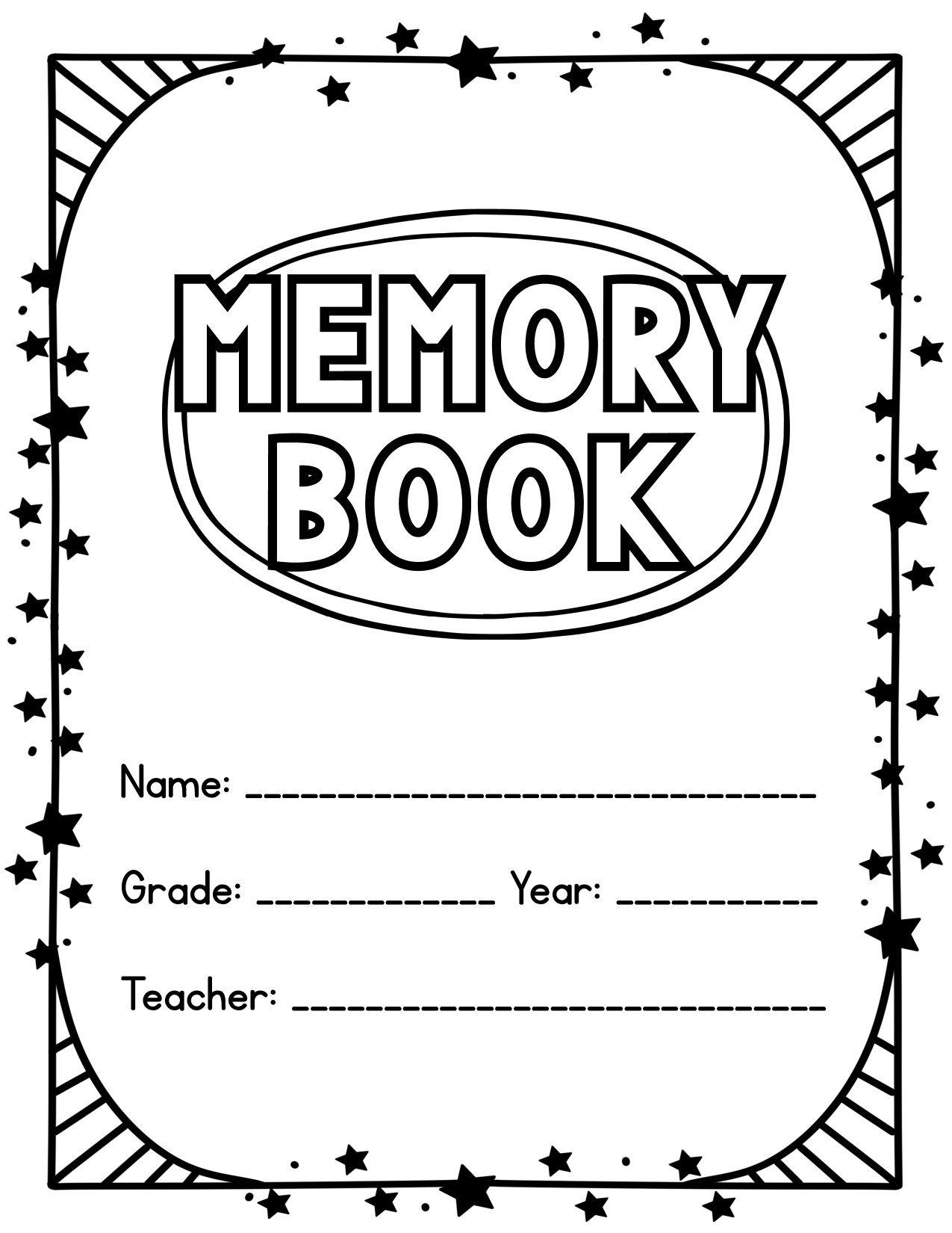 Free Printable Memory Book Pages