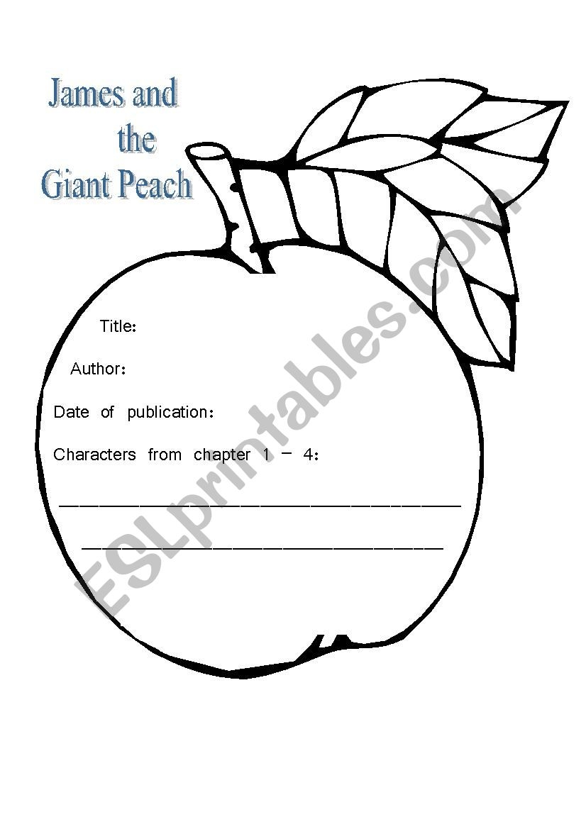 James And The Giant Peach Worksheets Printables