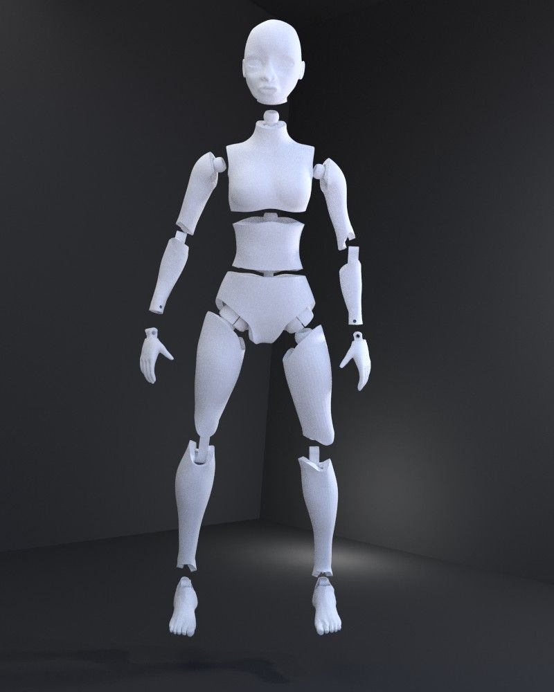 Female Doll 3D Model 60 obj Free3D
