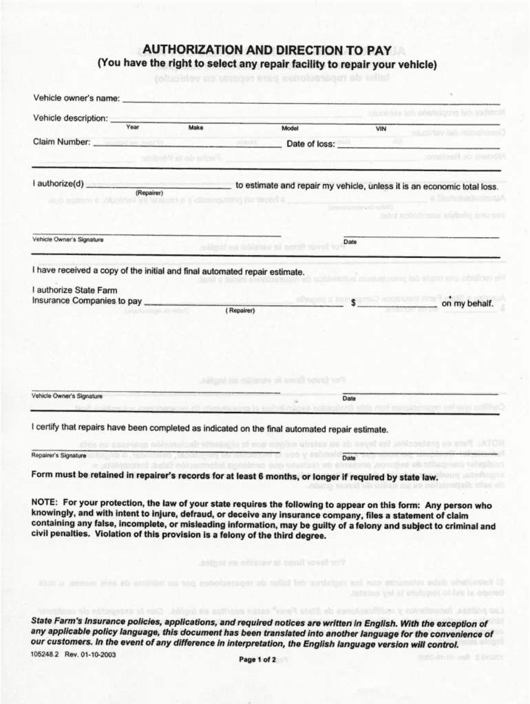 Florida Form Direction Pay Fill Online Printable Fillable Blank PdfFiller