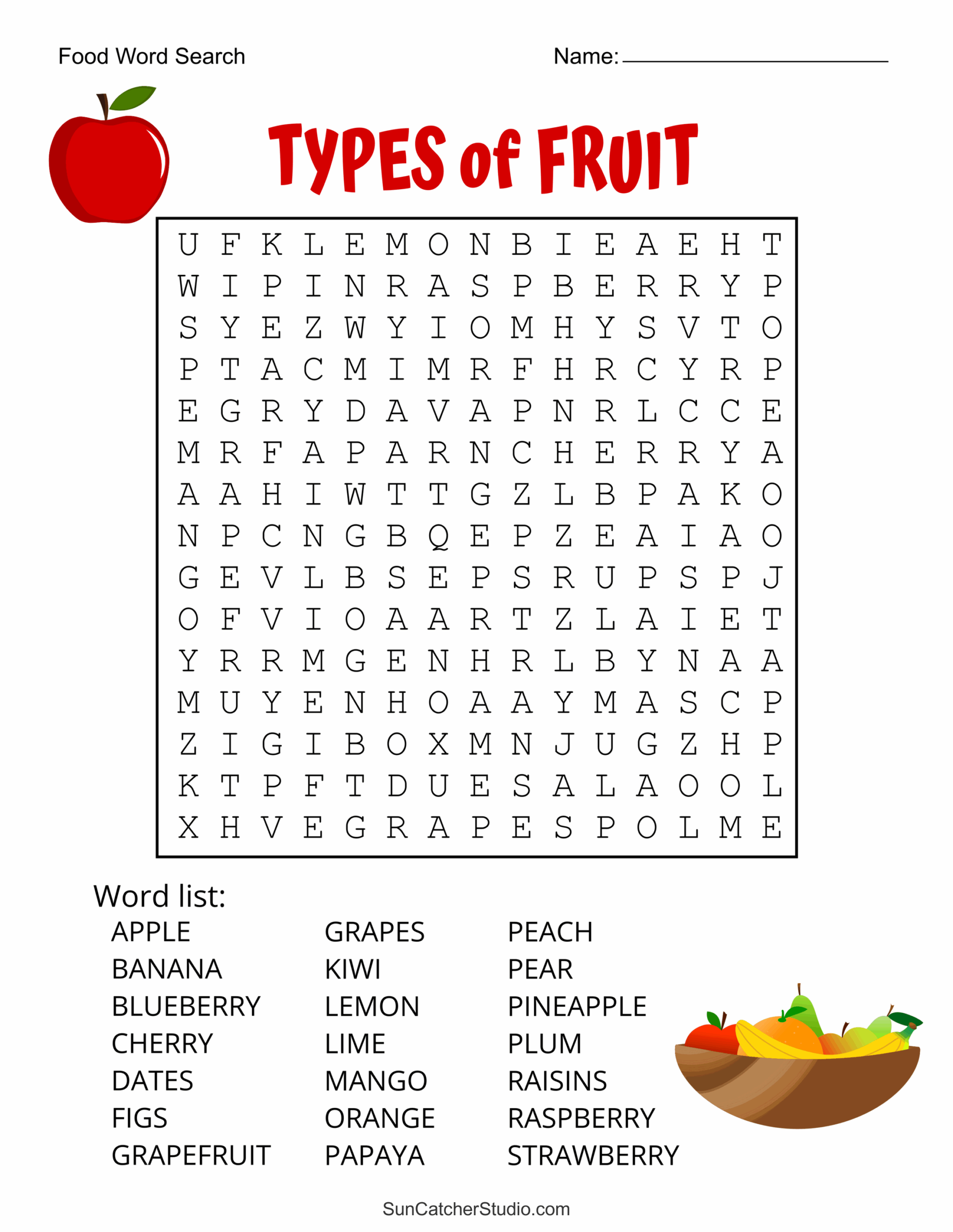 Food Word Search Free Printable Puzzles Free Printables Monograms Design Tools Patterns DIY Projects