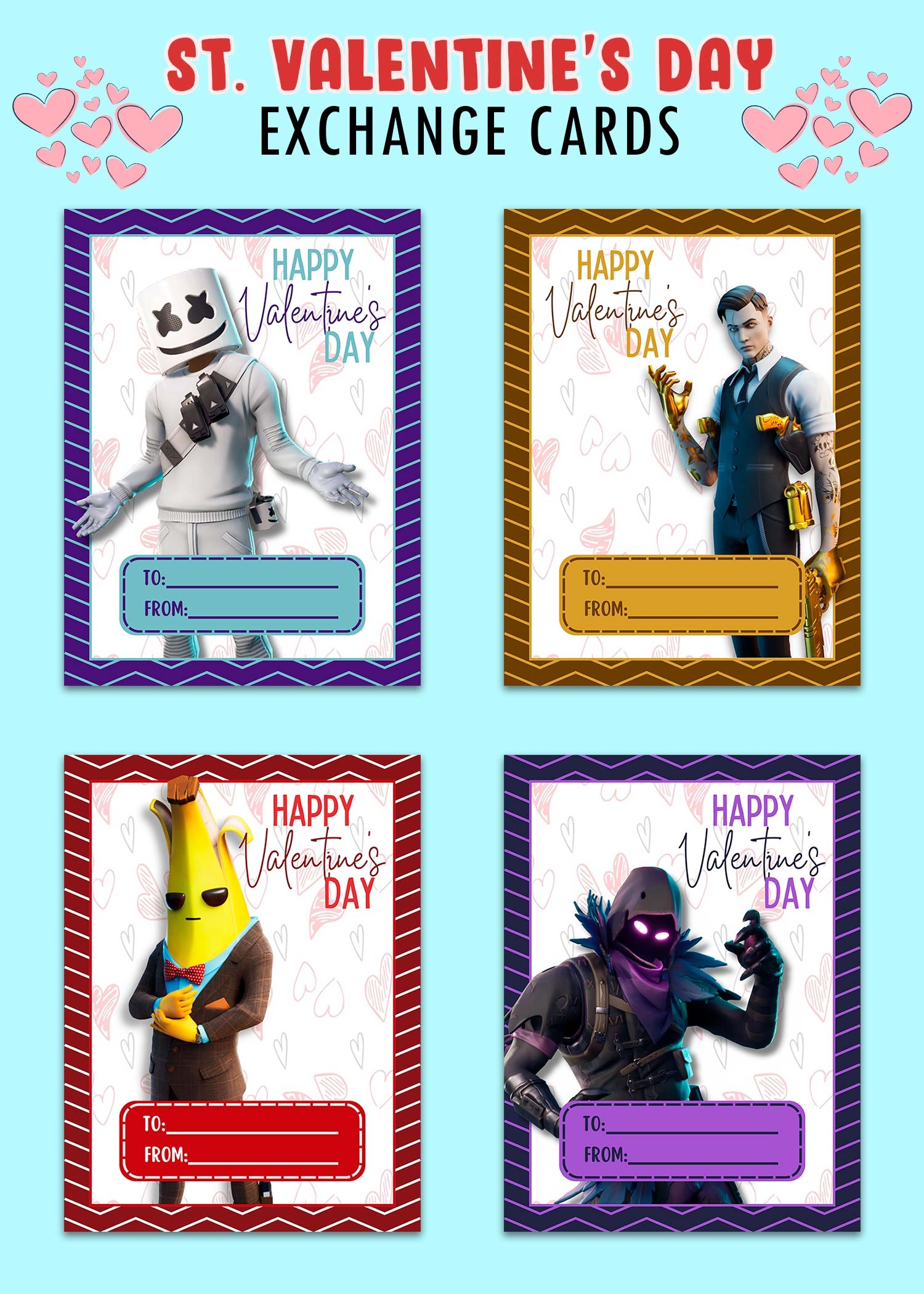 Fortnite Valentines Day Cards Pixavite