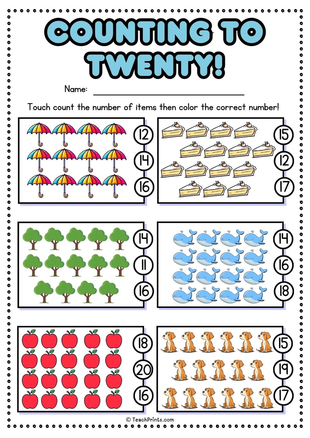 Free Printable Counting Worksheets For Preschool