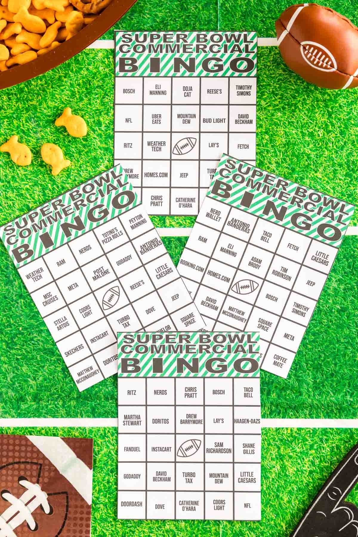 Super Bowl Bingo Cards 2025 Printable