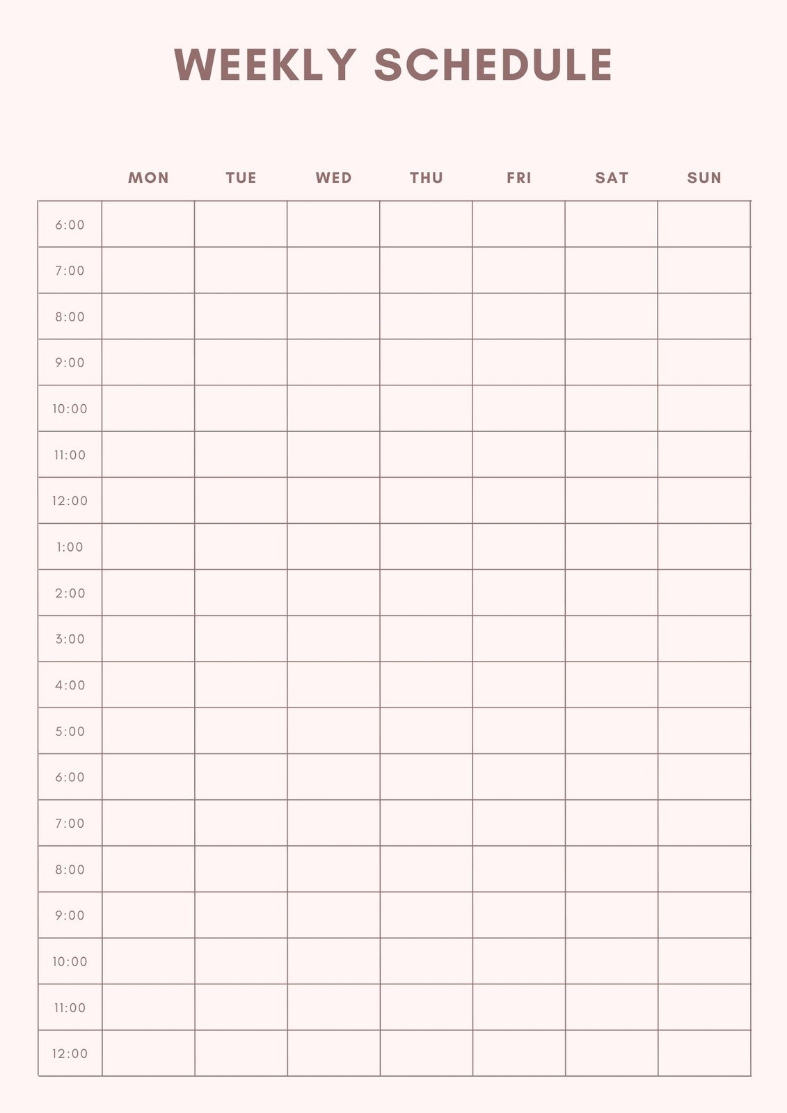 Free And Customizable Weekly Schedule Templates Canva