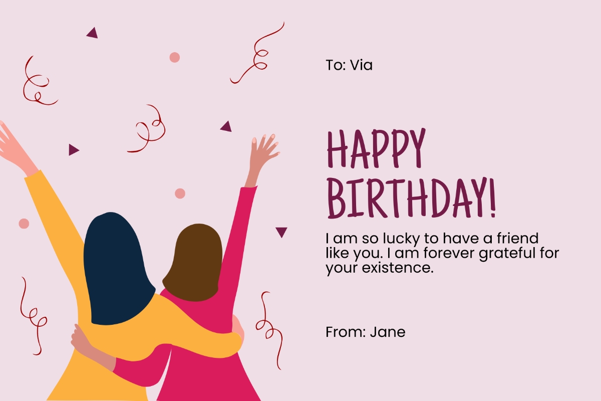 Free Best Friend Birthday Card Templates Editable And Printable