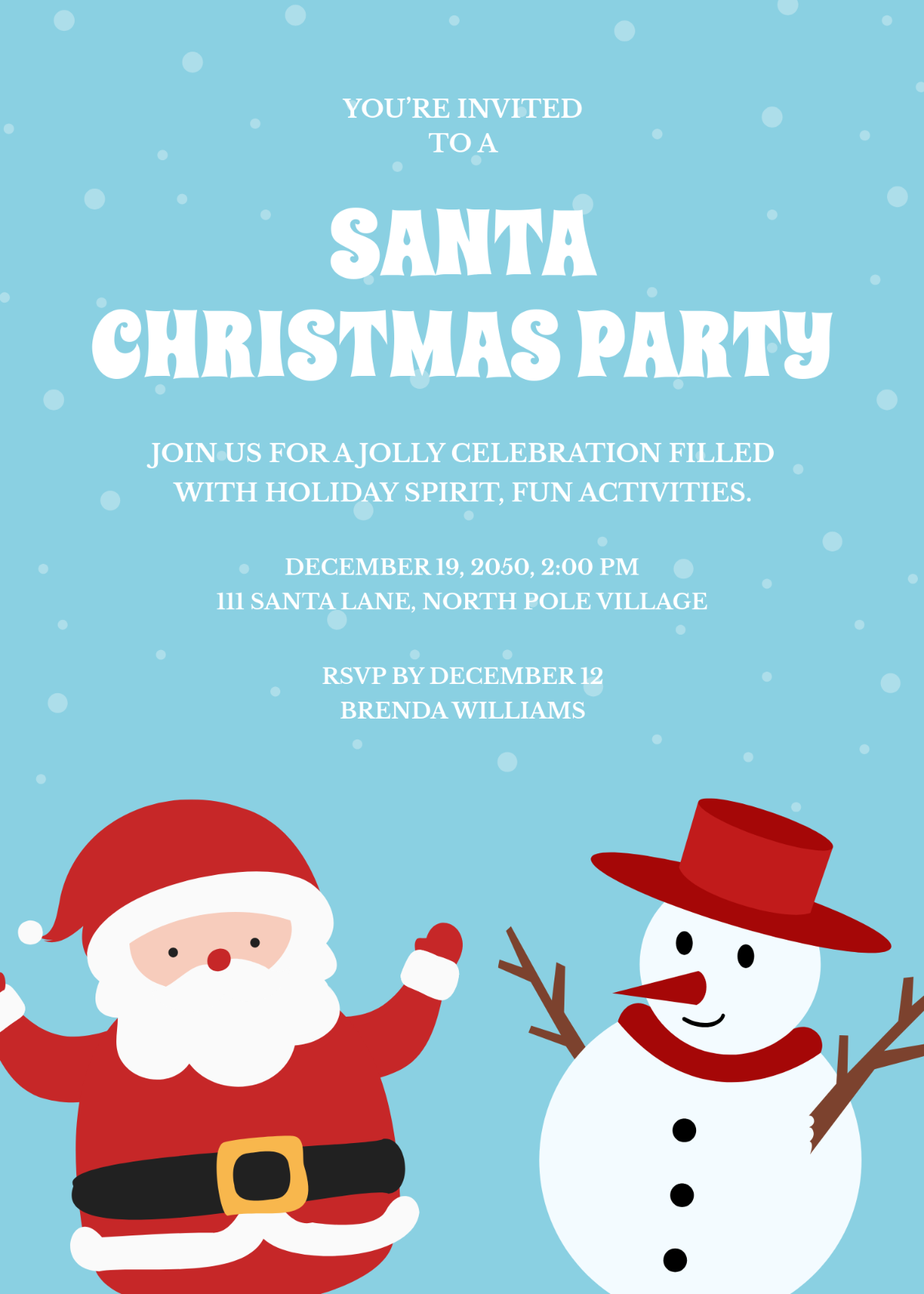 Free Printable Christmas Invitations Templates