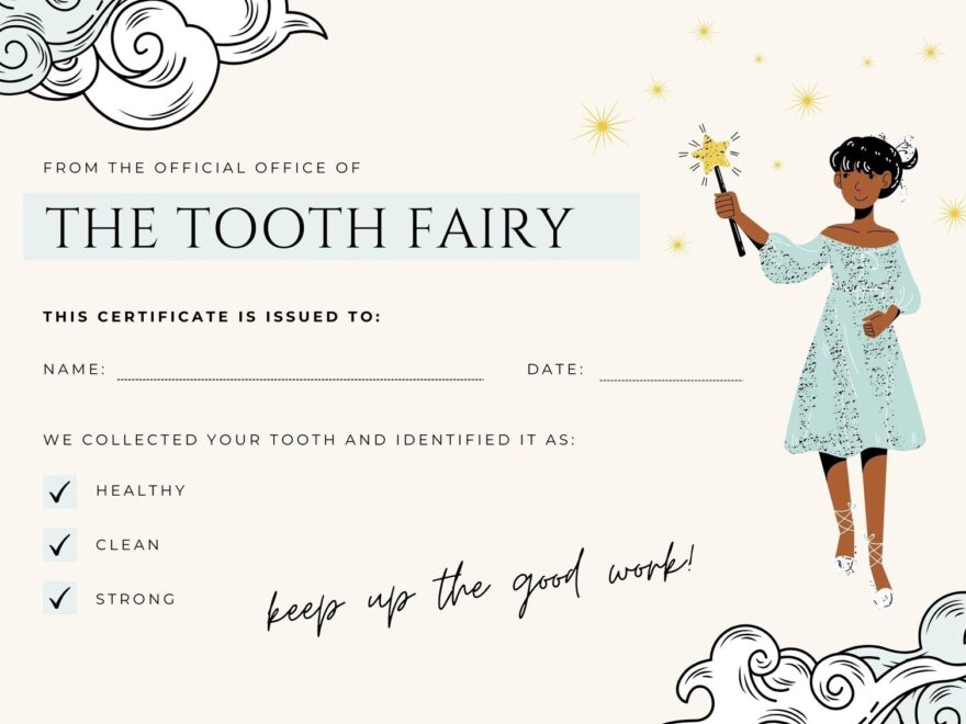 Free Customizable Tooth Fairy Certificate Templates Canva