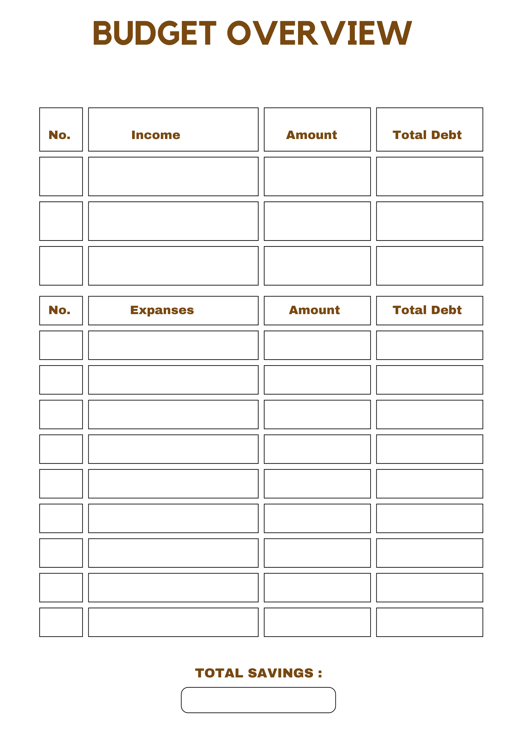 Free Printable Budget Planner 2025