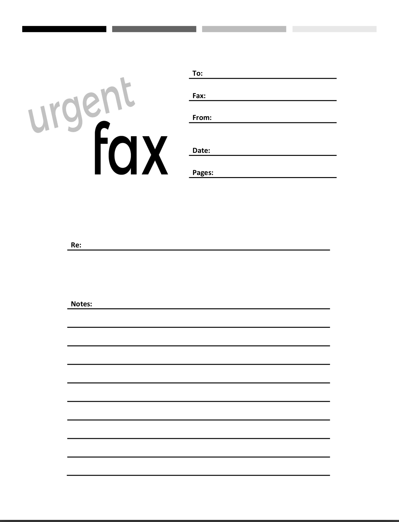 Fax Cover Sheet Template Printable