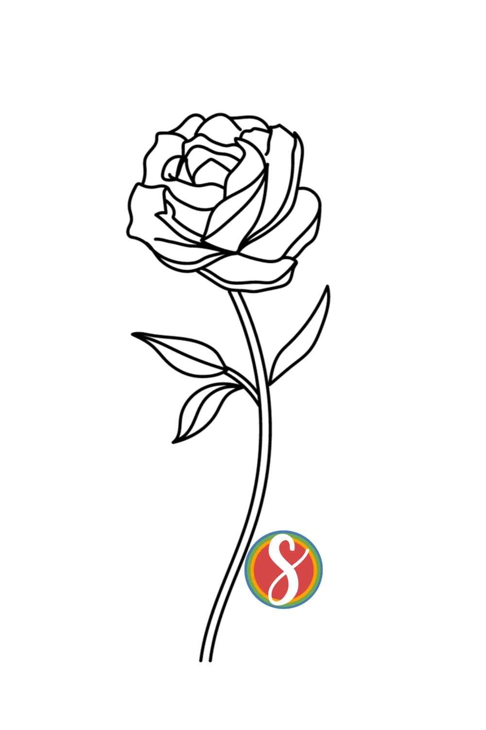 Free Printable Rose Coloring Pages
