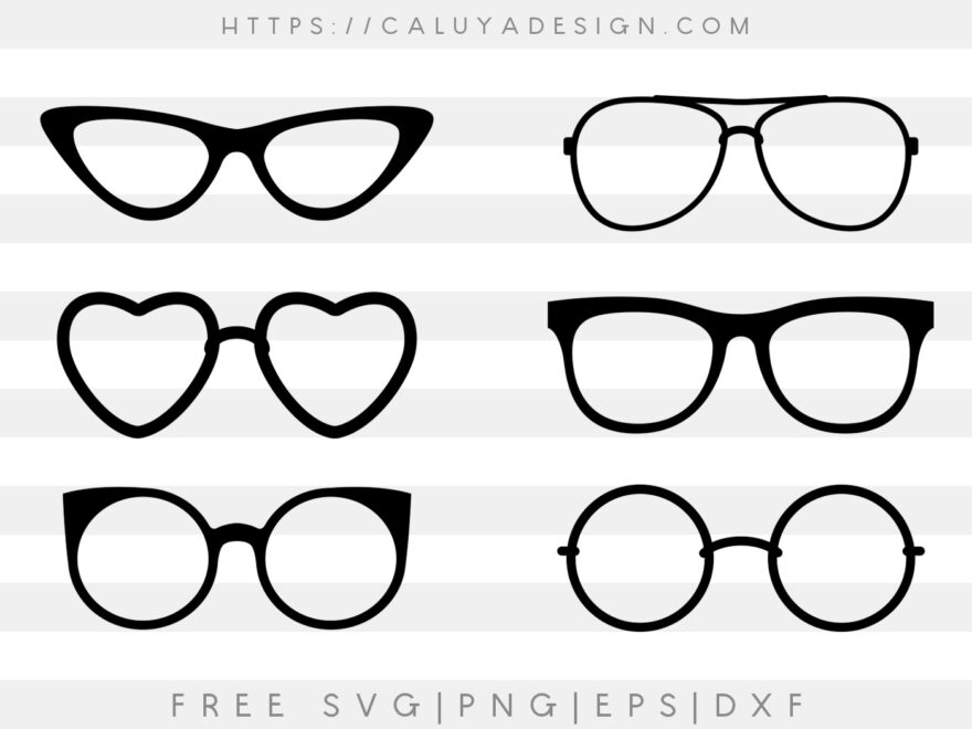 Free Glasses Bundle SVG PNG EPS DXF By Caluya Design