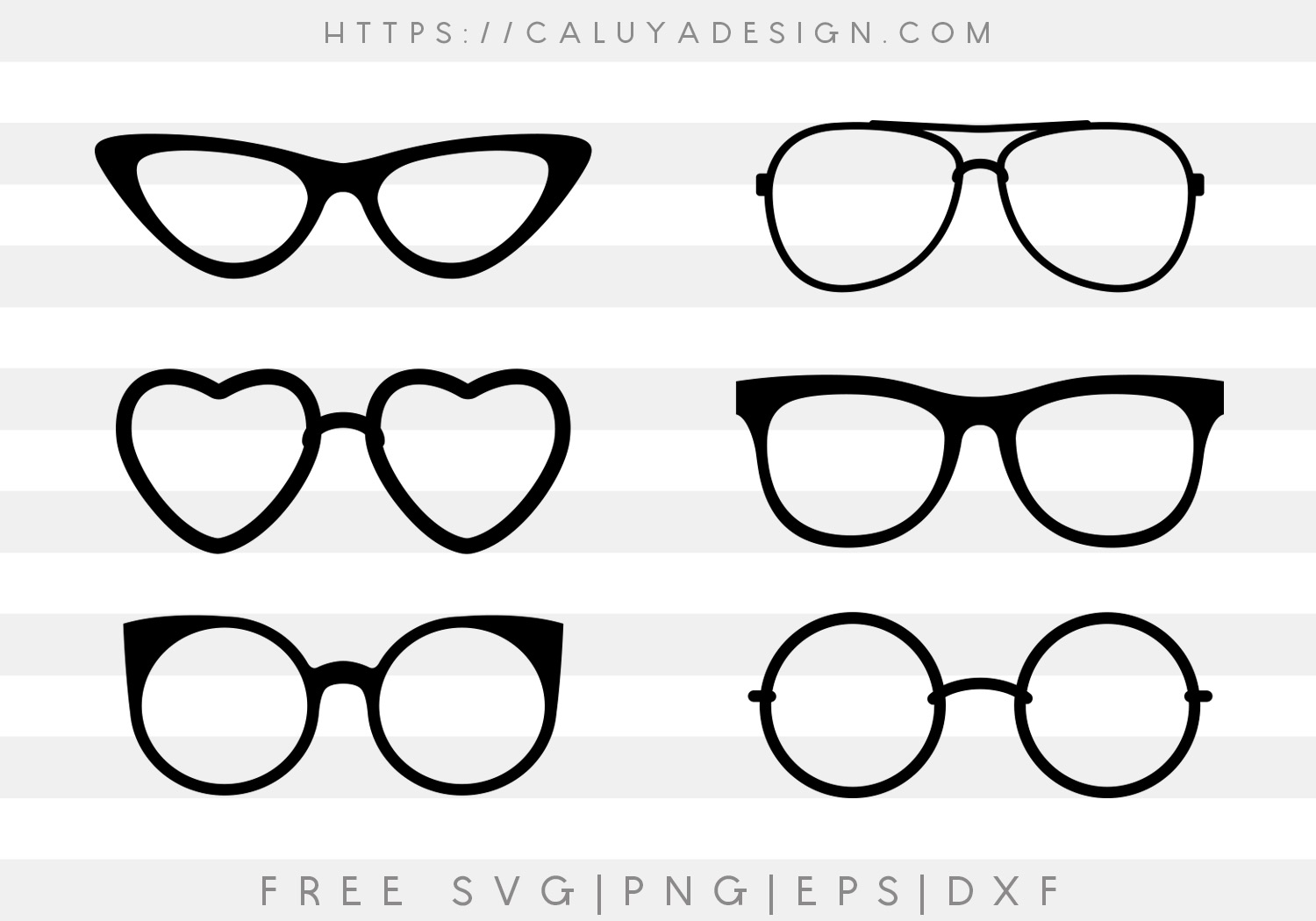 Free Glasses Bundle SVG PNG EPS DXF By Caluya Design