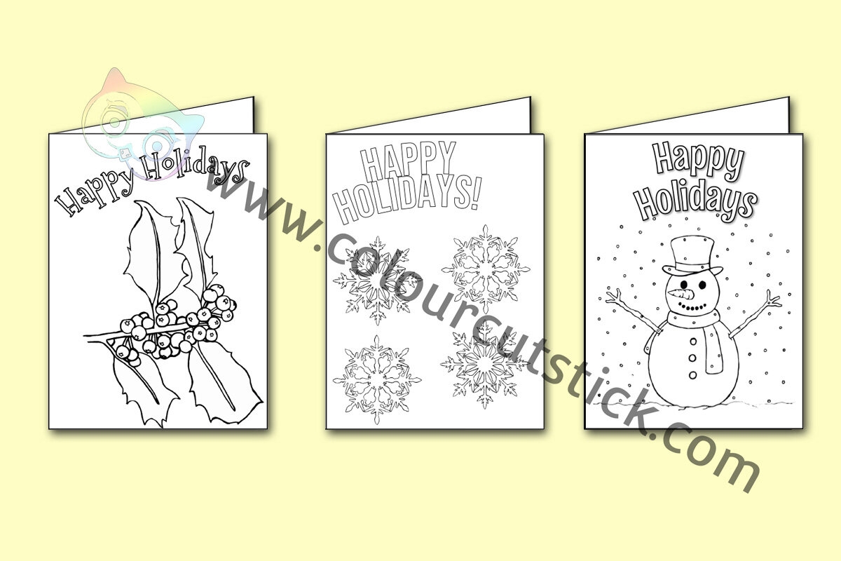 Free Printable Holiday Cards To Color
