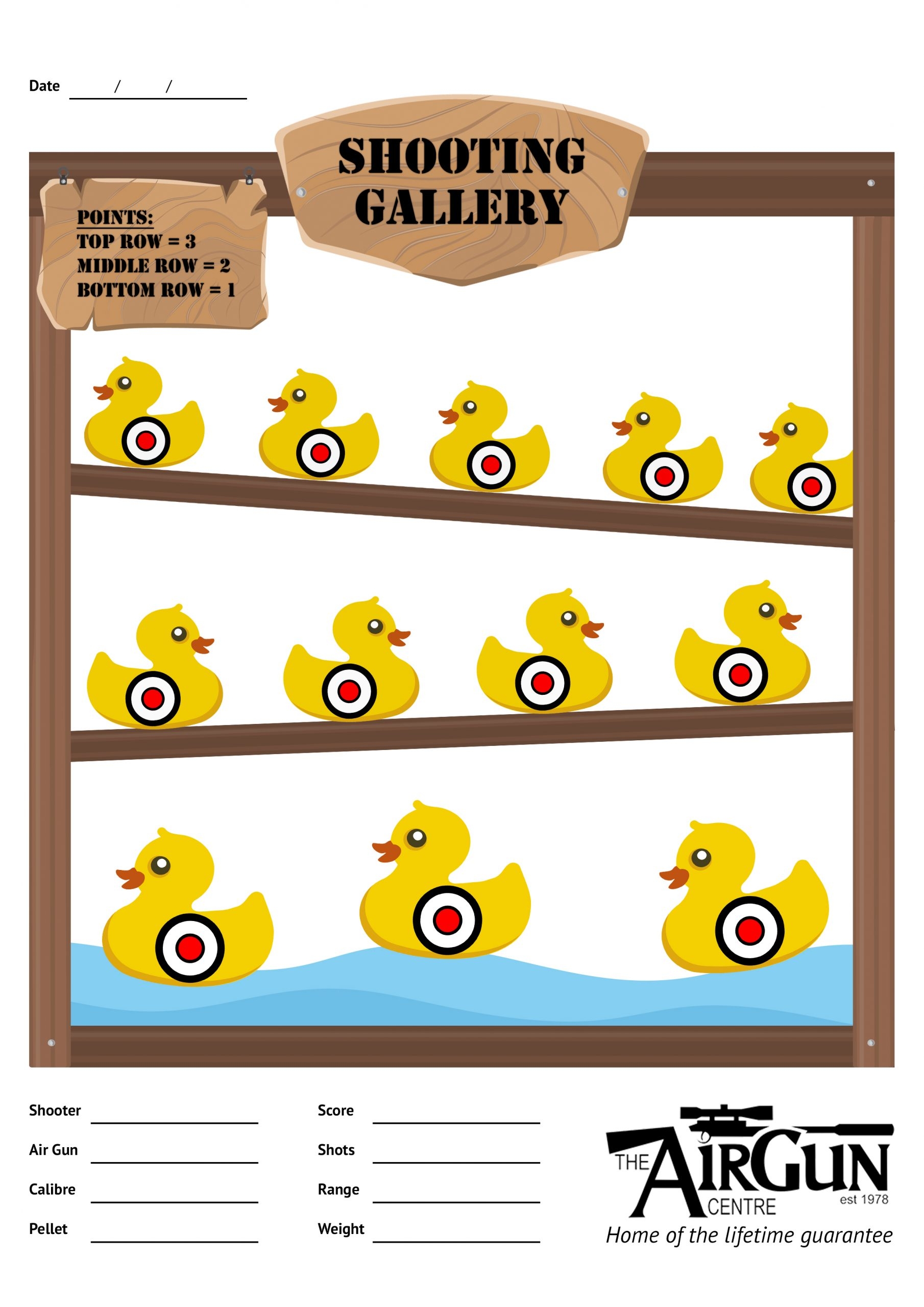 Free Printable Air Rifle Targets A4 17cm 14cm The Airgun Centre Worksheets Library