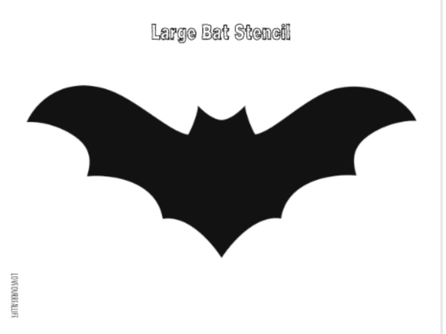 Free Printable Bat Template Stencil For Halloween Crafts Love Our Real Life