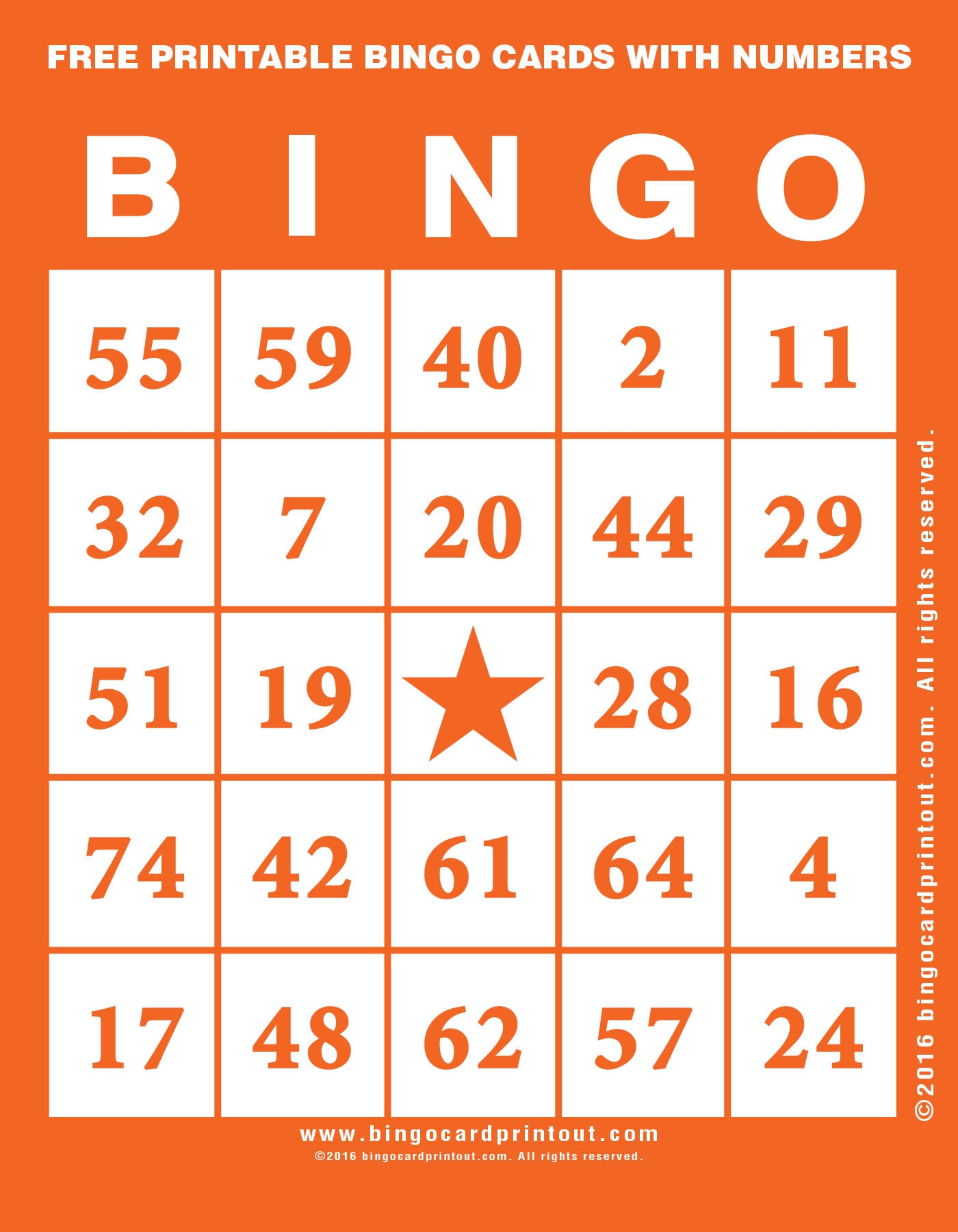 Free Printable Bingo Cards With Numbers 1-100