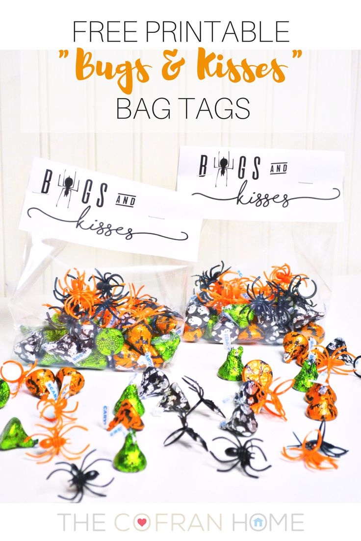 Free Printable Bugs Kisses Bag Tags The Cofran Home