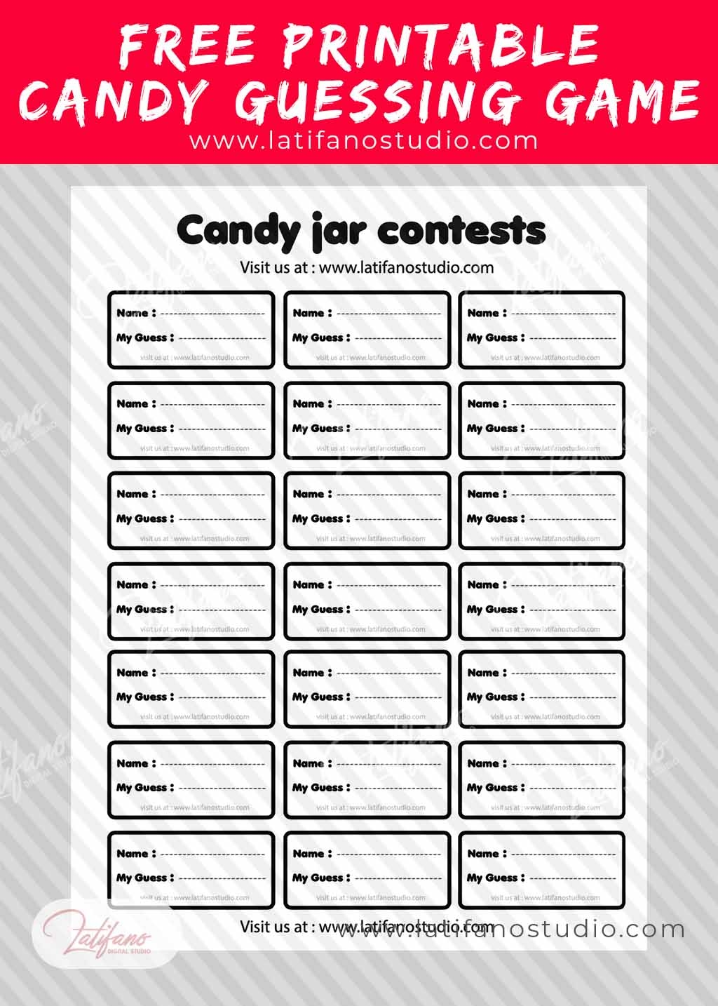 Free Printable Guess How Many