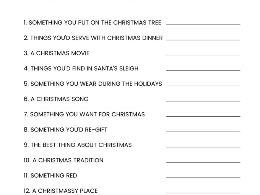 FREE Printable Christmas Games 4 FREEBIES Lil Luna