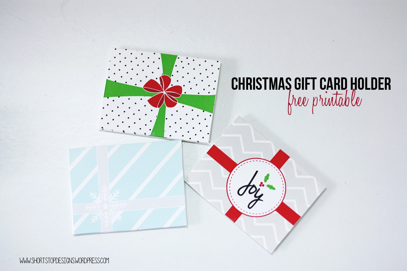 Printable Holiday Gift Card Holder