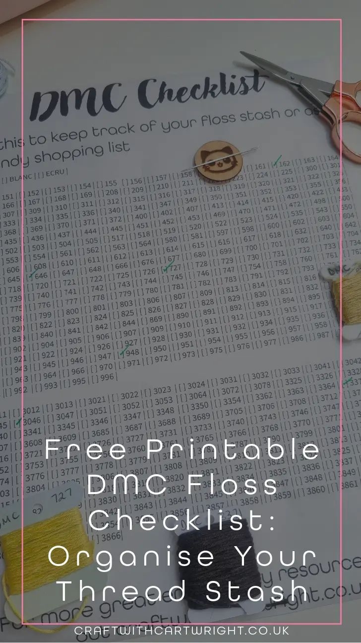 Free Printable Dmc Embroidery Floss Shopping List