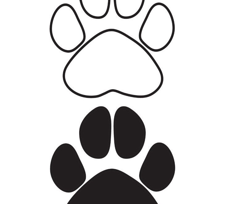 Free Printable Dog Paw Print Outline Template