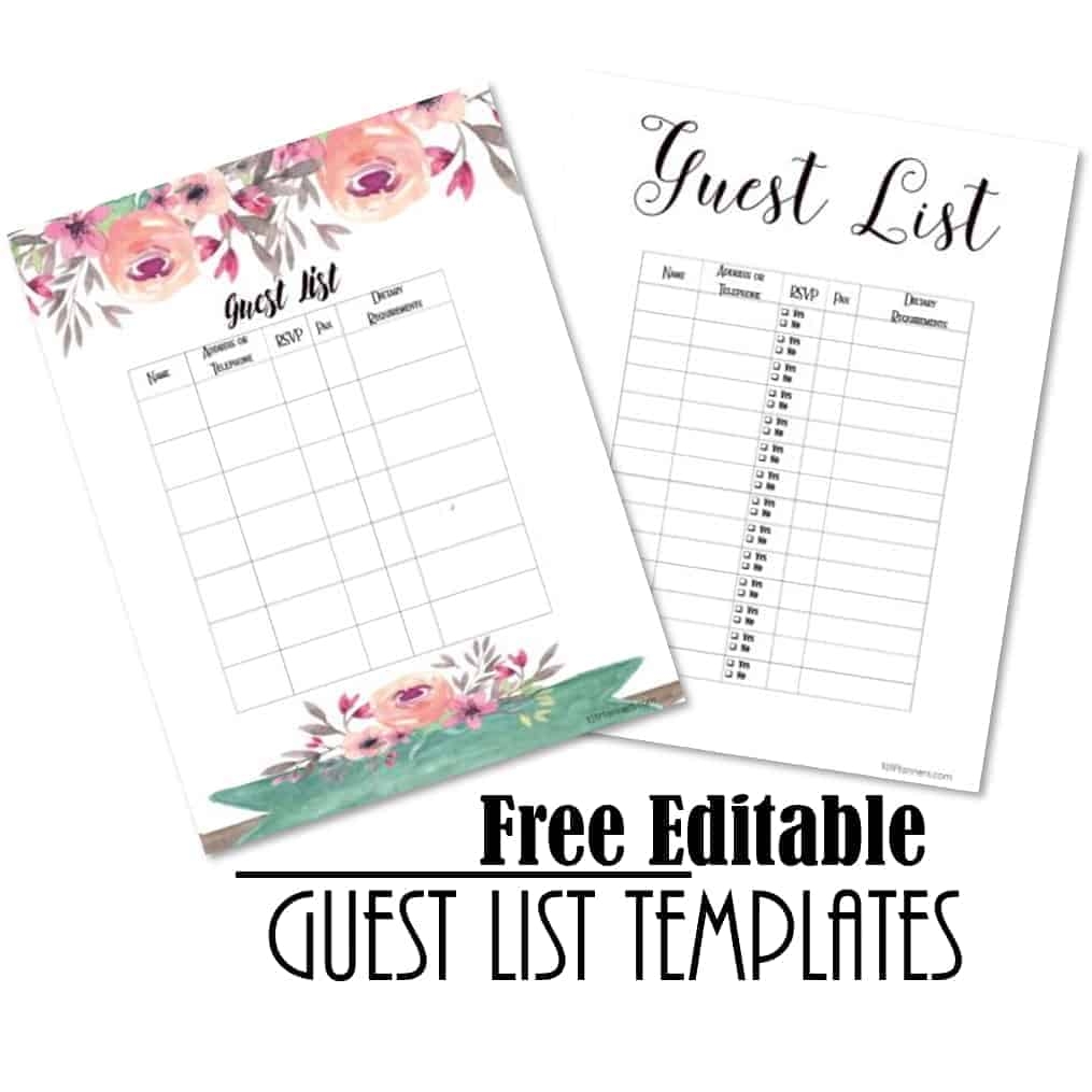 Free Printable Guest Book Pages