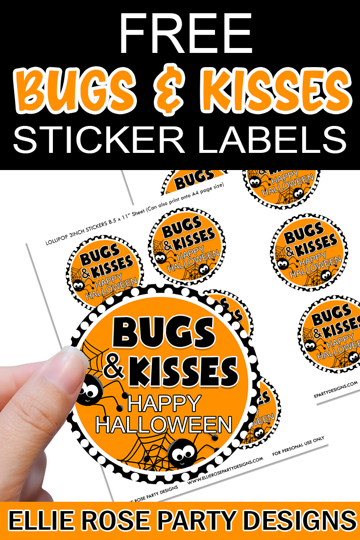 Printable Bug And Kisses Tags