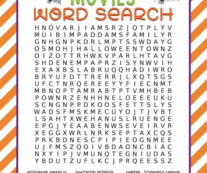 Free Printable Halloween Word Search Pineapple Paper Co