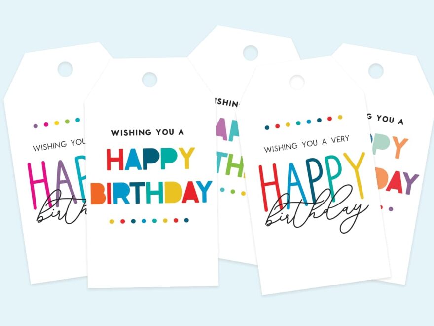 Free Printable Happy Birthday Gift Tags Favorite Printables