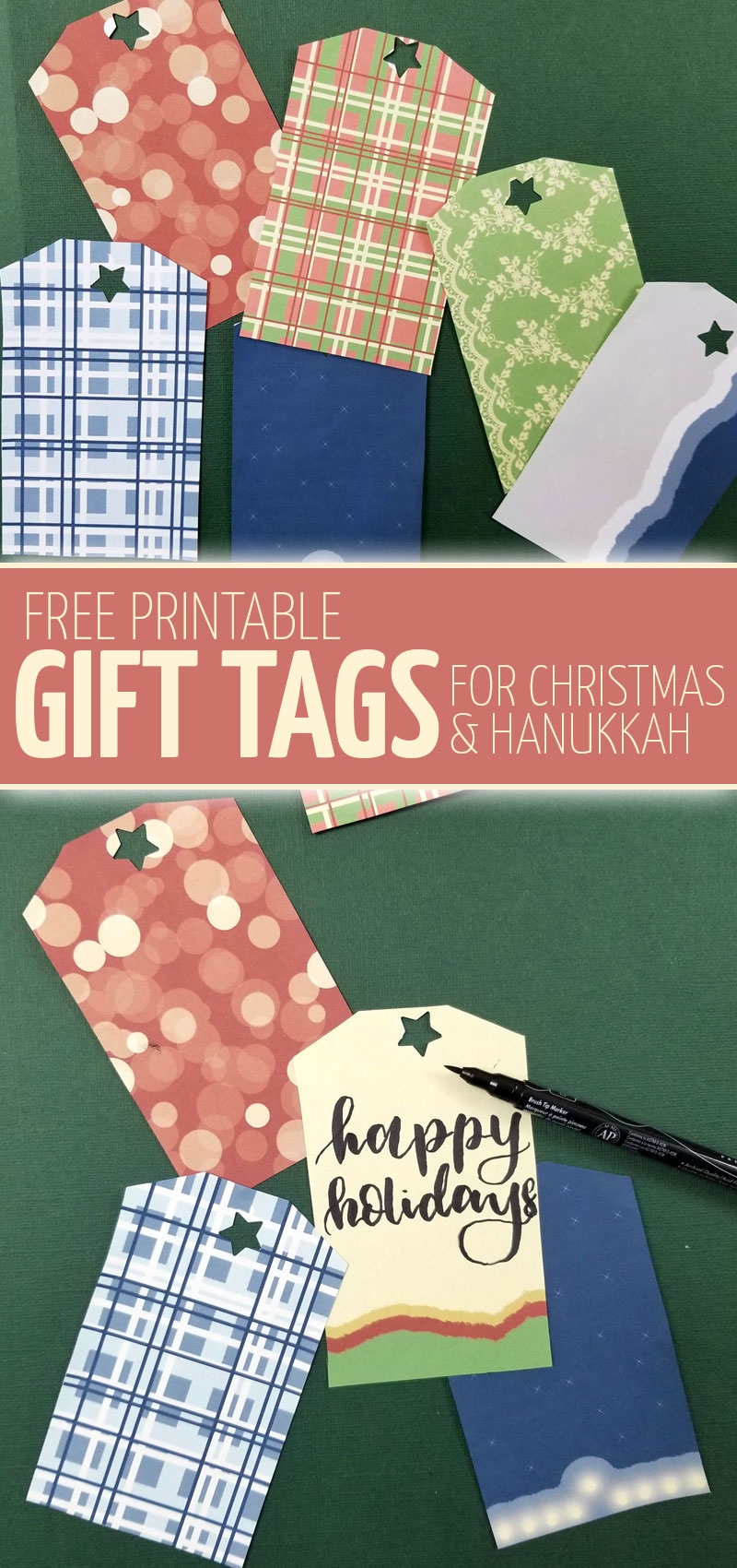 Free Printable Holiday Gift Tags For Christmas And Hanukkah Moms And Crafters