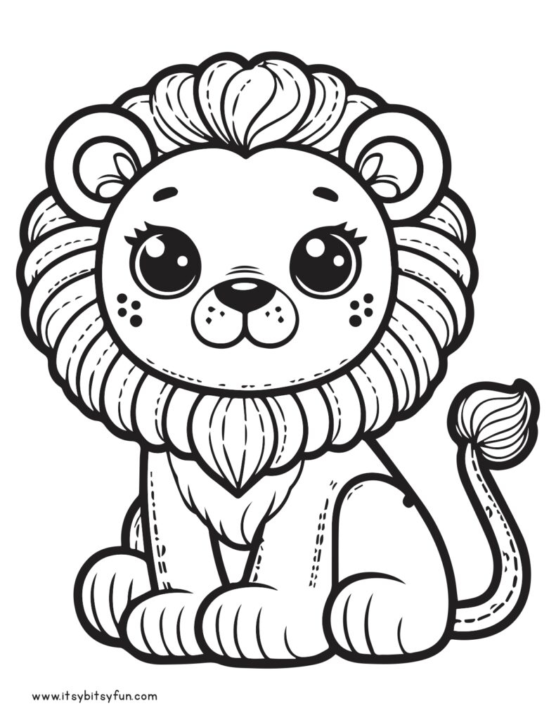 Free Printable Lion Coloring Pages For Kids Itsy Bitsy Fun