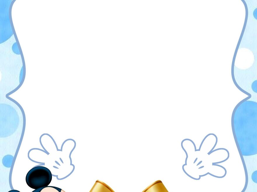FREE Printable Mickey Mouse Baby Shower Invitations Templates
