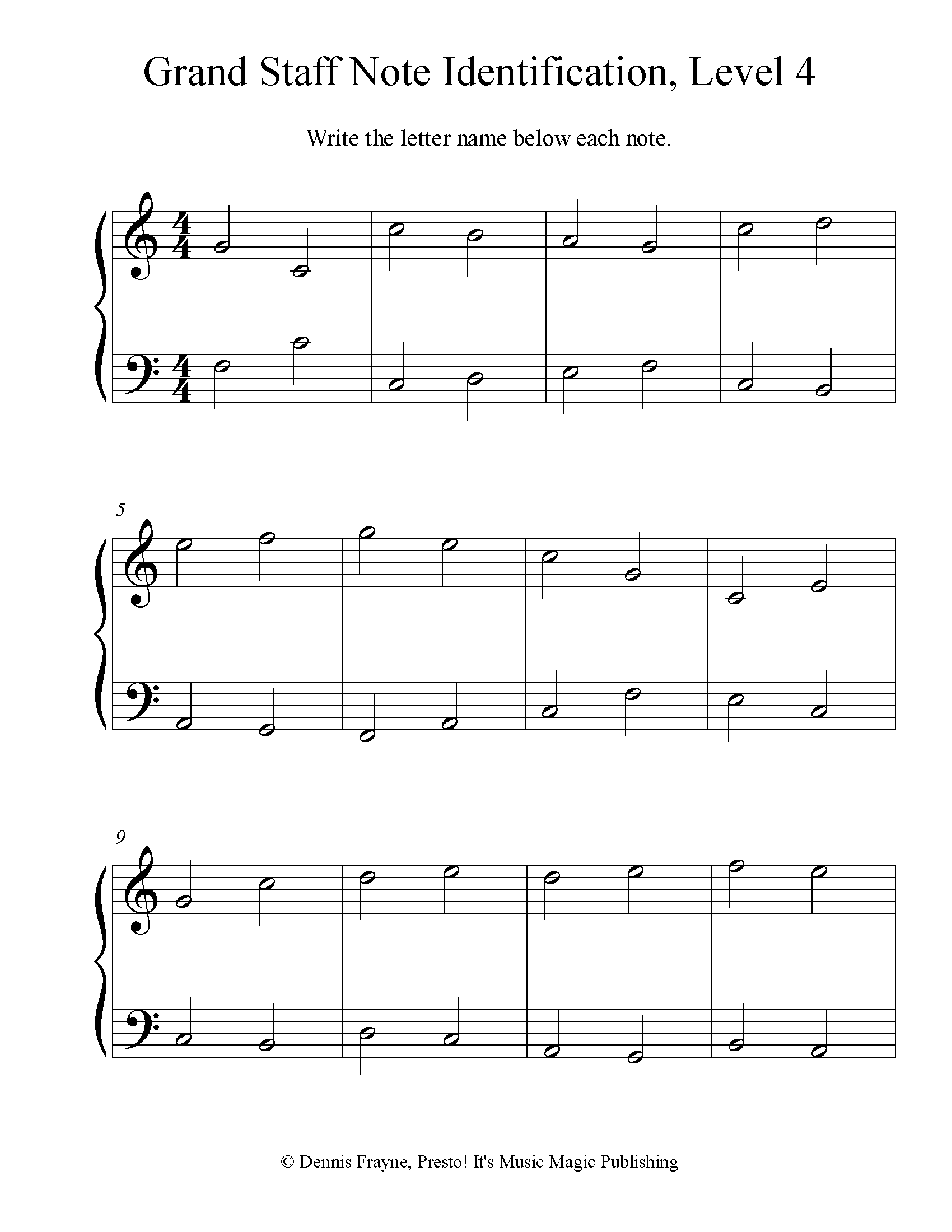 Free Printable Sight Singing Exercises