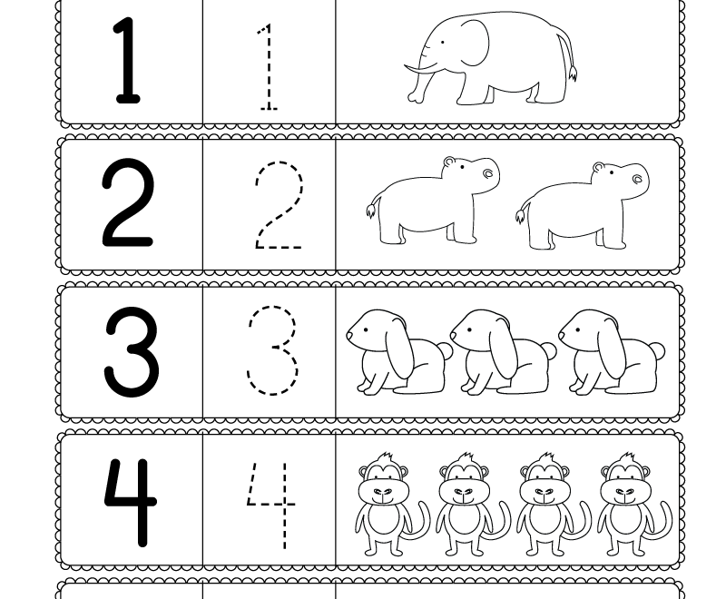 Free Printable Preschool Numbers Worksheet