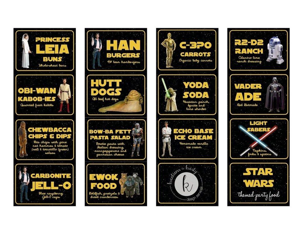 Free Printable Star Wars Food Templates Labels