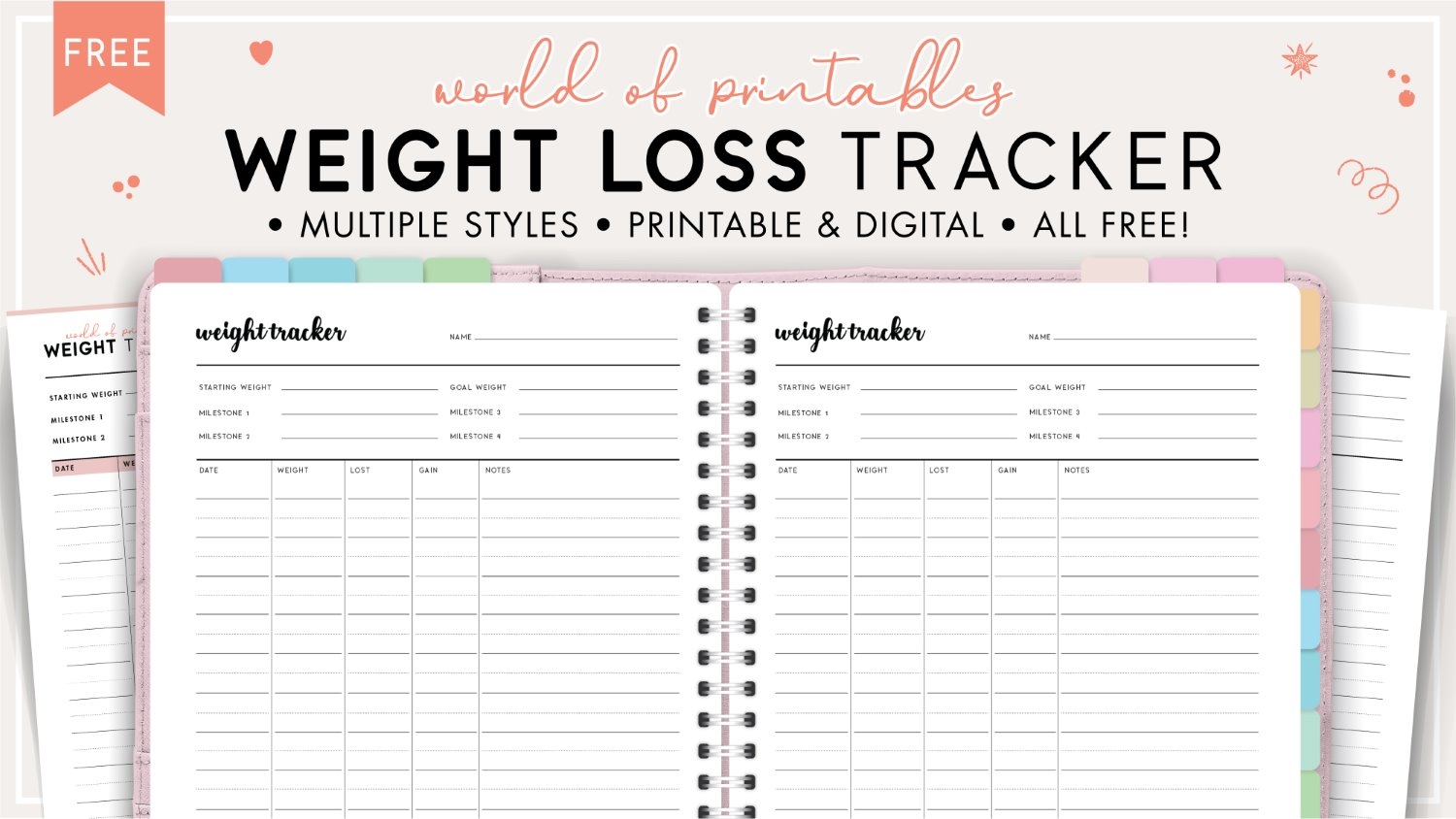 Free Weight Loss Journal Printables