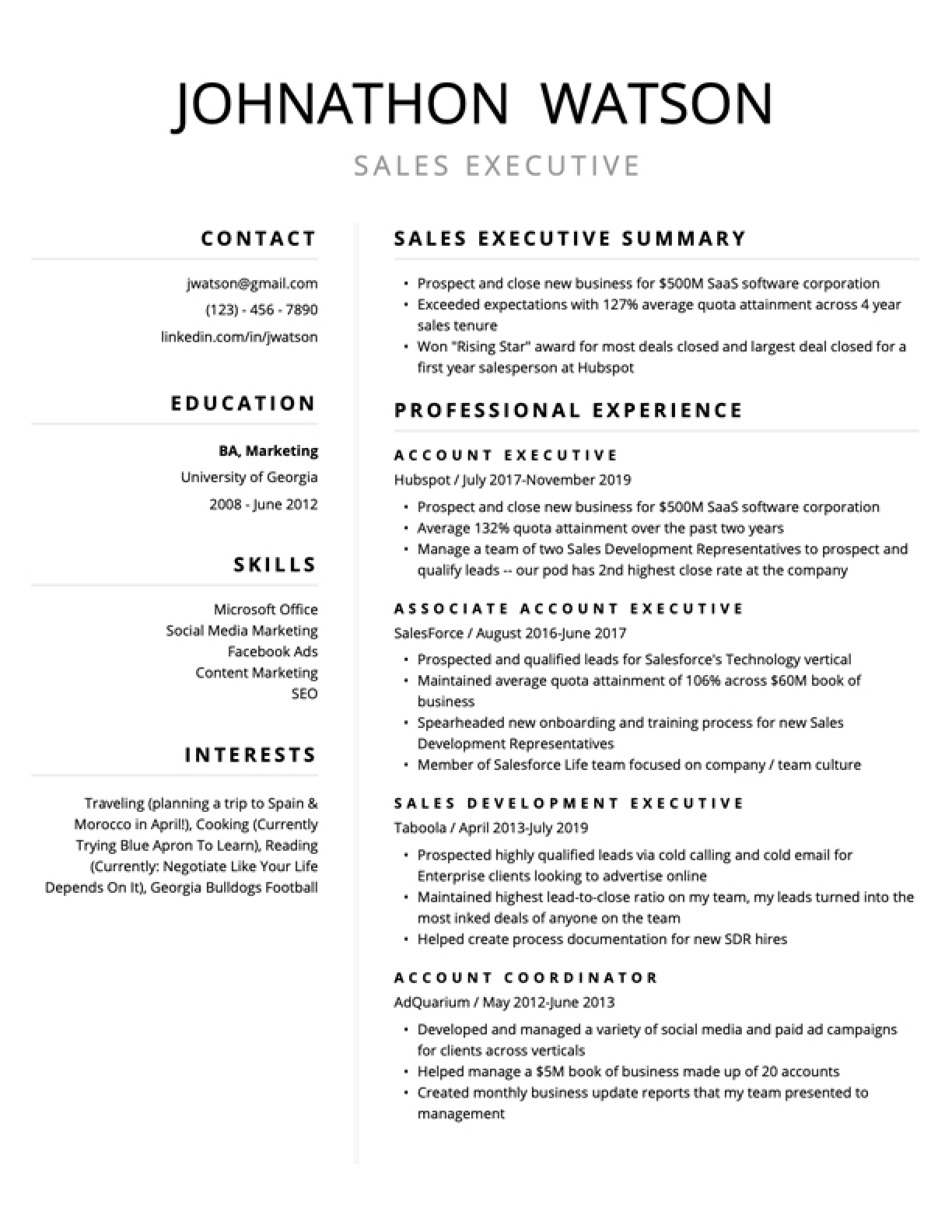 Free Printable Resume Templates Microsoft Word