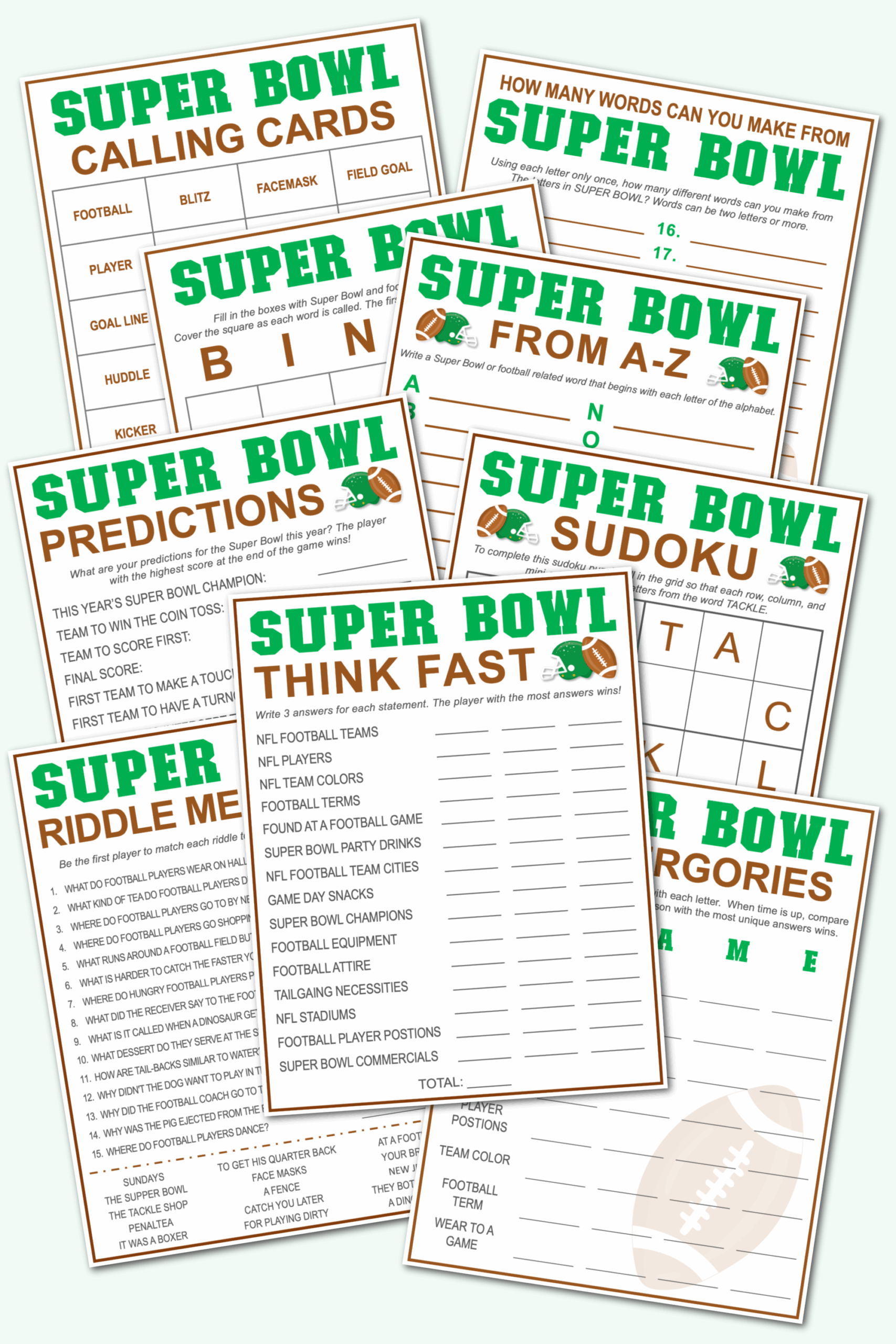 Free Super Bowl Printable Games Kara Creates