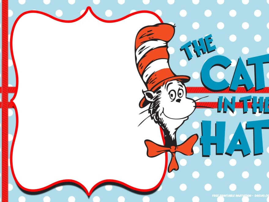FREE Thing 1 And Thing 2 Dr Seuss Invitation Templates