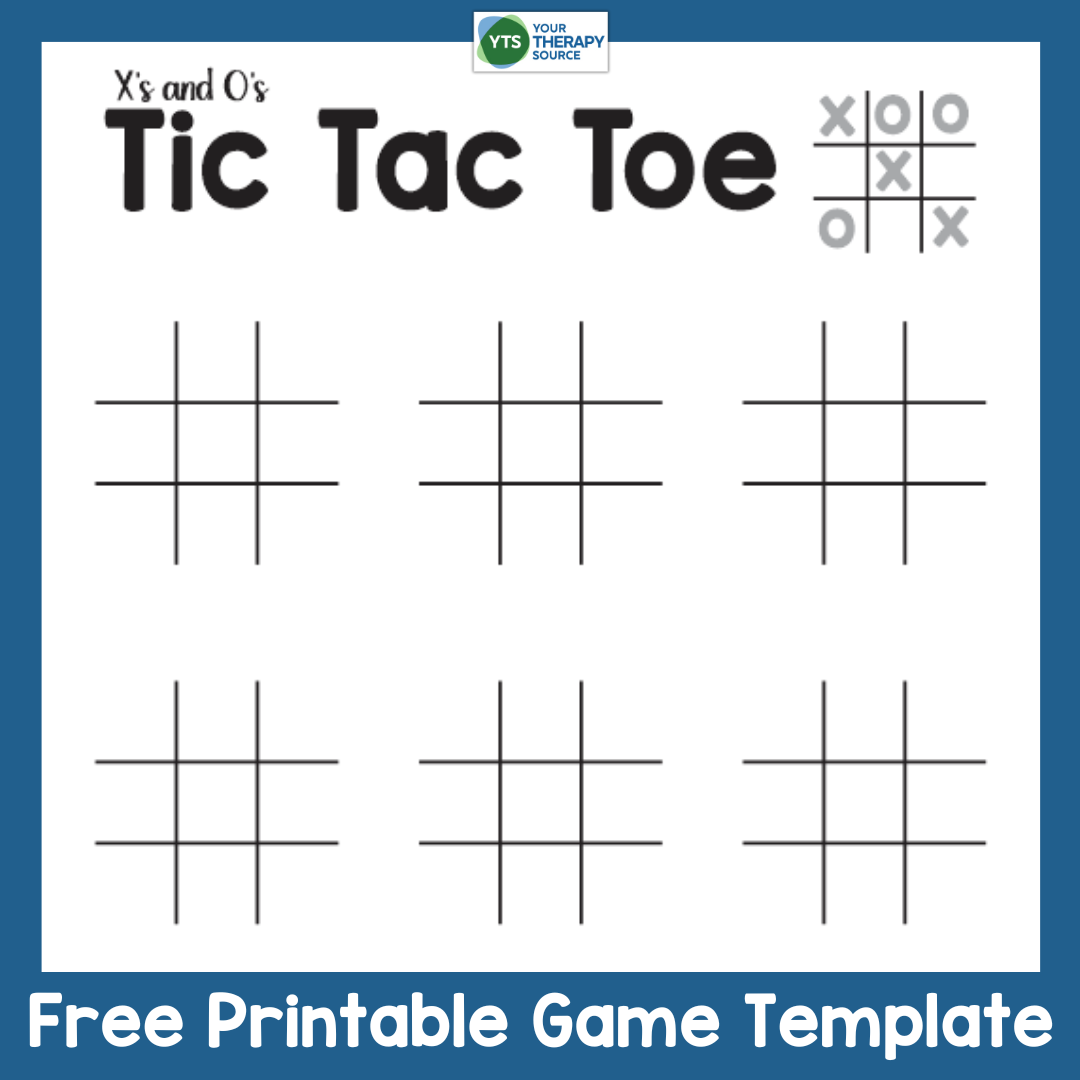 Tic Tac Toe Template Printable