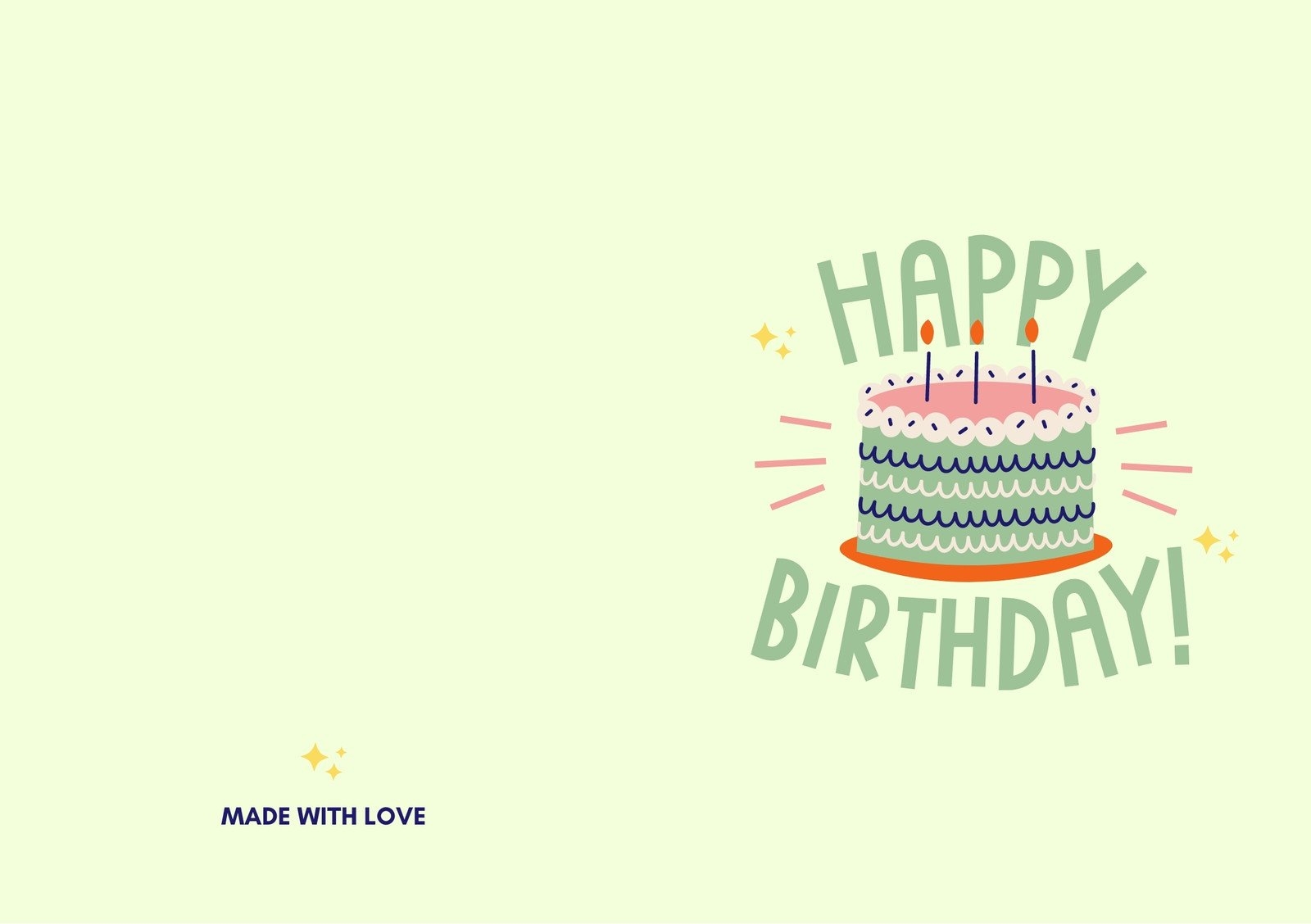 Free To Personalize Folded Birthday Card Templates Canva