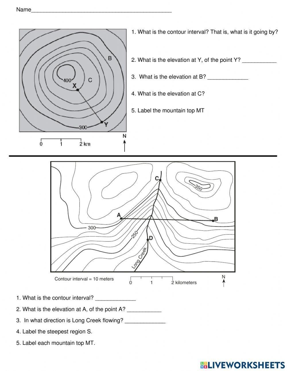 Free Topographic Maps Worksheet Download Free Topographic Maps Worksheet Png Images Free Worksheets On Clipart Library