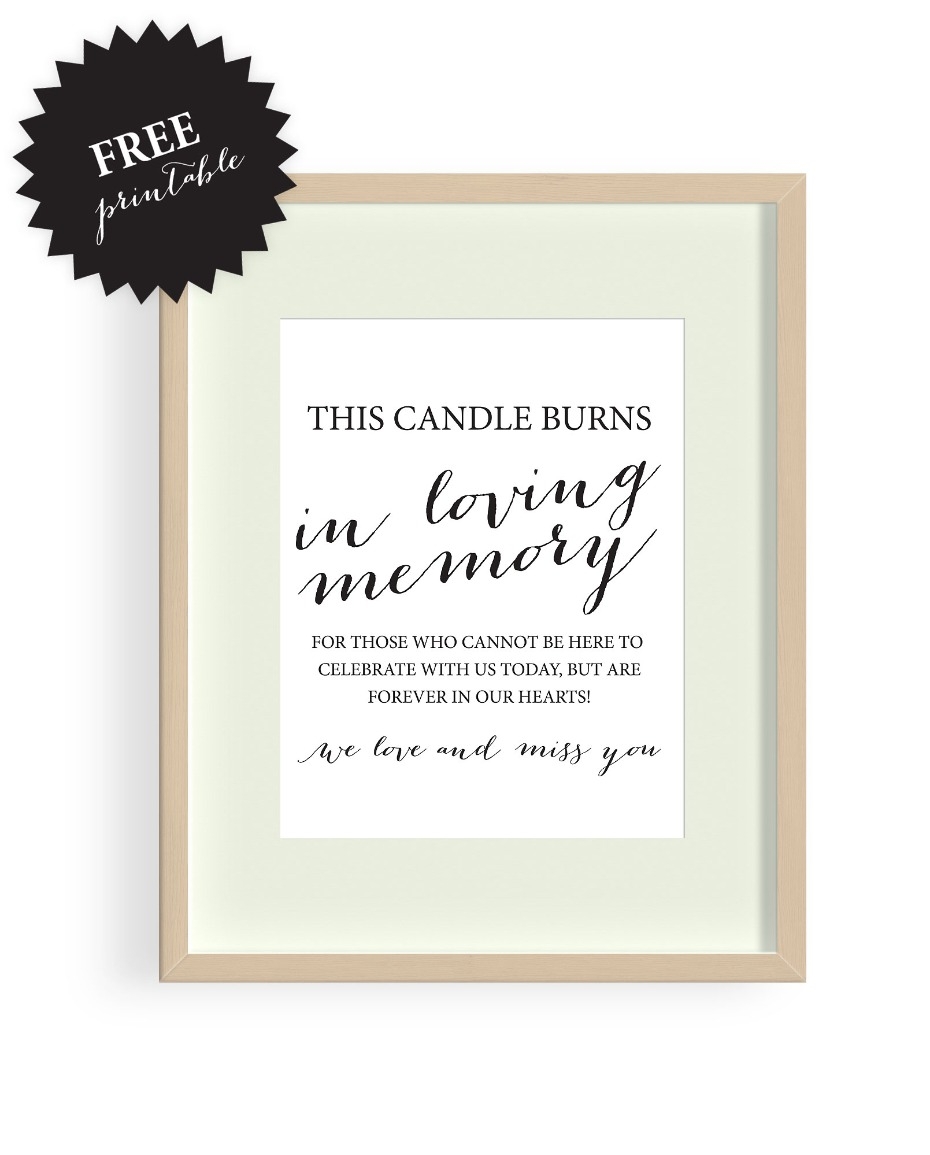 Free Wedding Memorial Signs 5 Remembrance Ideas Weddingchicks