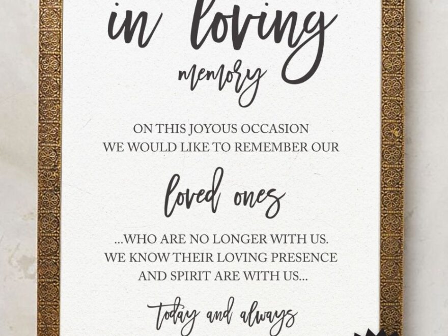 Free Wedding Memorial Signs 5 Remembrance Ideas Weddingchicks