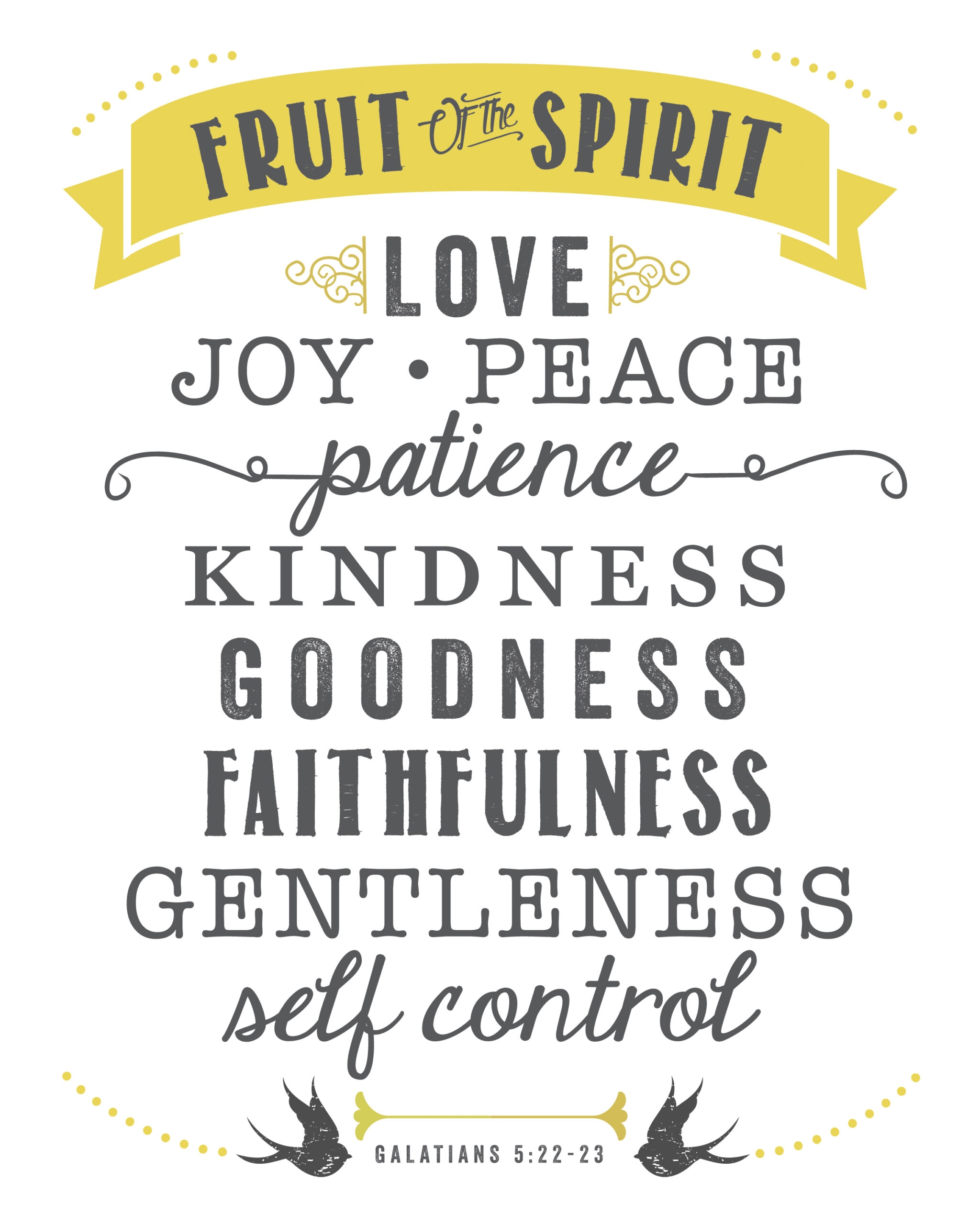 Fruit Of The Spirit Print Sincerely Sara D Home Decor DIY Projects